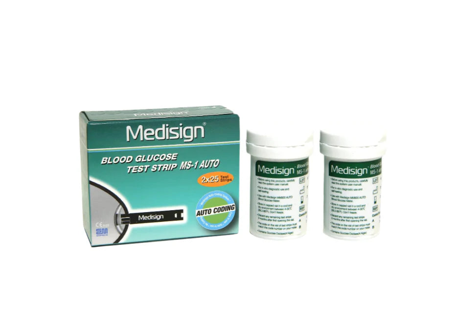 Medisign MS-1 Auto Blood Glucose Test Strips (50 Count)