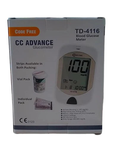 Code Free Blood Glucose Meter | CC Advance TD-4116