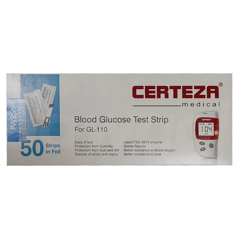 CERTEZA Medical Blood Glucose Test Strips (50 Count)