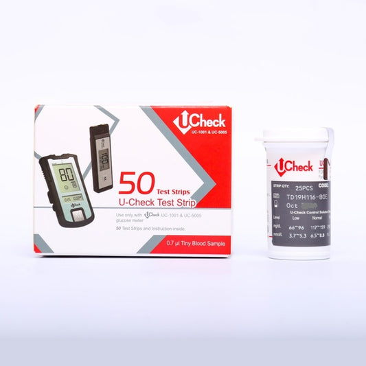 UCheck Blood Glucose Test Strips (50 Count)